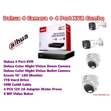 Dahua XVR 4 Camera Combo Package. 